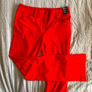 NWT NY$&Co bright red modern fit  dress pants